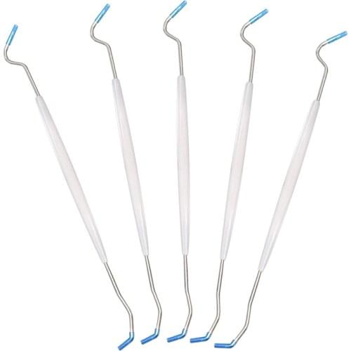 100pcs Disposable Dental Explorers Sterilized One-time Temporary Double Ends Probe Hook Pick Stainless Steel Dental Instrument