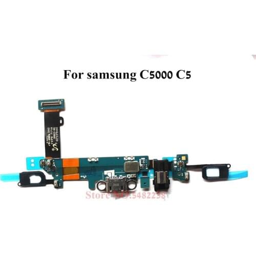 Original USB Charging Dock Port Flex cable For Samsung C5 C5000 SM-C5000 Charger plug board connector replacement Parts