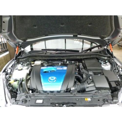 For Mazda3 BL Axela 2008-2013 Front Bonnet Hood Modify Gas Struts Carbon Fiber Spring Damper Lift Support Absorber