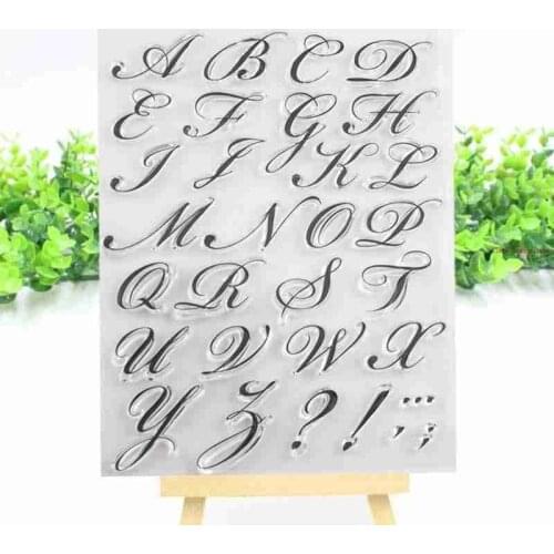 Transparent Seal Di yAlphabet Hand Account Scrapbook Cookie Cutter Pattern Embosser Stamp Party Decorating Fondant Cake Tools