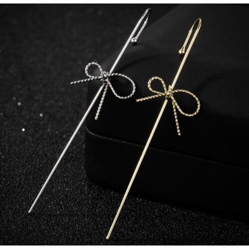 Fashion Bowknot Ear Wrap Crawler Hook Earrings Multiple Styles Geometric Stud Earrings Piercing Earring Hip Hop Ear Jewelry