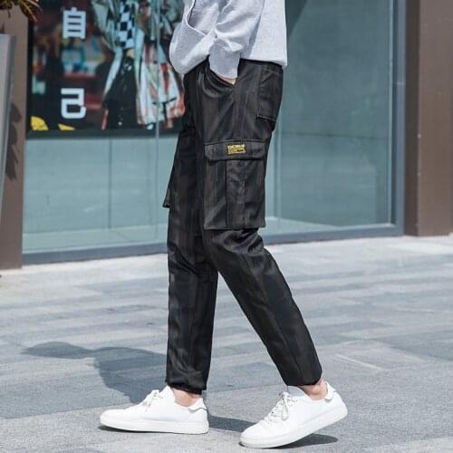 Mens 90% White Duck Down Padded Cargo Pants Camouflage Big Prockets Down Pants Warm Duck Down Trousers Snow Pants Men PT-464