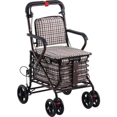 Elderly Transport Trolleys Can Be Pushed And Can Be Seated With Hand Push Seats To Help Fold Portable Grocery Shopping Trolley S