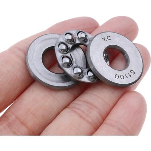 High Quality Pratical Miniature Thrust Bearings Metal Axial Ball Bearing 3 Part 51100 Series 51100 To 51106 For Hardware Acc