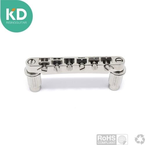 High Quality Adjustable 6 Strings Chrome Guitar Bridge Roller Saddle Metal Guitar Bridge for epiphone lespaul