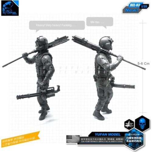 Yufan Moled 1/35 Resin Soldier Figure Members Of Modern American Helicopter Service Bee-03