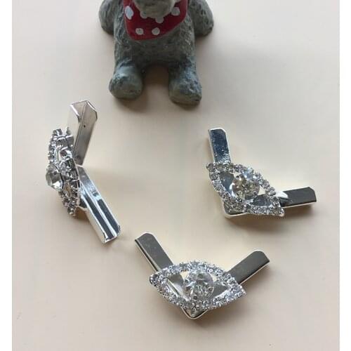 100Pcs Clear Stone Crystal Flag Tips Metal Rhinestone Book Corner Protectors DIY Horse Browband Accessories Scrapbooking Albums