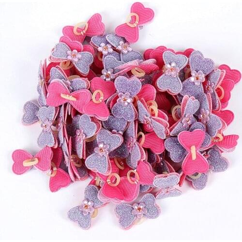 12PCS pet Bows Dog Hair Bows for Puppy Yorkshirk Small Dogs Hair Accessories Grooming Bows Rubber Bands Dog Bows Pet Supplies