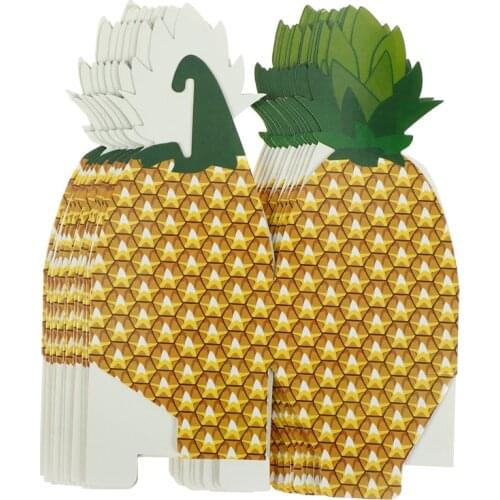 12Pcs/lot Hawaiian Pineapple Party Candy Boxes Party Decorations and Candy Paper Box Gift Decorative Box