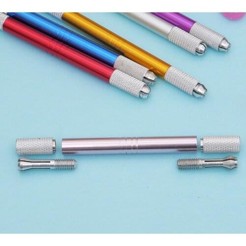 1x Makeup Double Head Acrylic Manual Tattoo Pen Microblading Permanent Eyebrow Tools