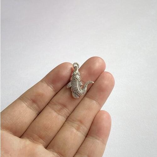 30pcs Charms Crocodile Alligator Pendants For Findings Jewelry Making Diy Necklace Aesthetic Accessories Handmade Friend Gift