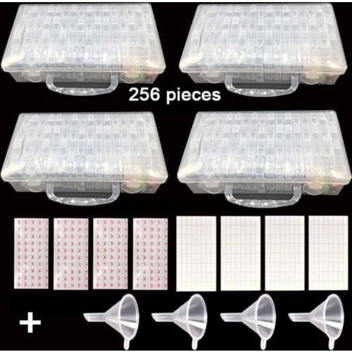 64/128pcs Bottles Diamond Painting Tools Accessories Storage Box Beads Container Diamond Embroidery Stone Mosaic Convenience Box