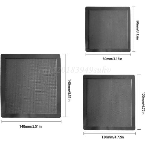 80/120/140MM Magnetic Frame Dust Filter Dustproof PVC Mesh Net Cover Guard for Home Chassis PC Computer Case Cooling Fan Accesso