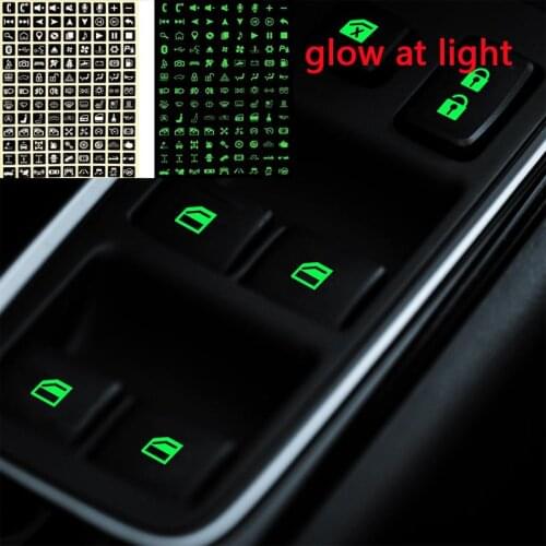 Car Universal Window Luminous Sticker Fluorescent Sticker Multi-function Switch Button Glow Sticker Modified Fluorescent Sticker