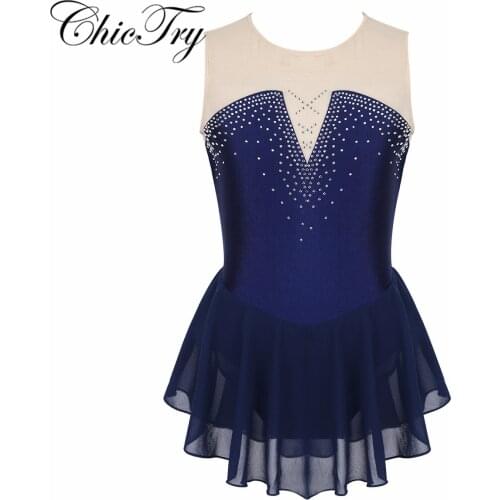 Sleeveless Girls Ballerina Costumes Dance Ballet Tutu Dress Leotard Girl Gymnastics Dancewear Ballerina Party Lyrical Skating