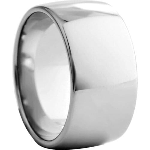 Basic Mens Rings Polished Tungsten Wedding Band for Comfort Fit Male Jewelry
