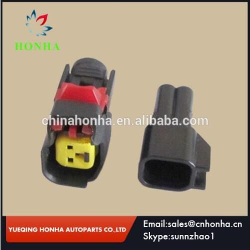 Free shipping 10/20/50/100 pcs/lots AMP TYCO 2 Pin/way EV6 Fuel Injector Connectors Auto Waterproof Electrical sensor connector