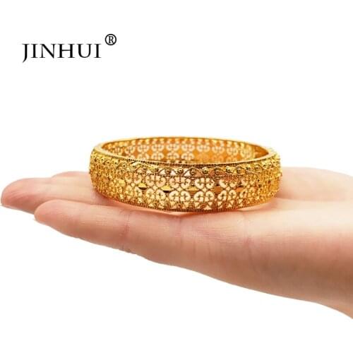 Bracelet Gold Color Wedding Bangles for Women Bride love Bangle Bracelets indian/france/African/Dubai Jewelry gifts viking
