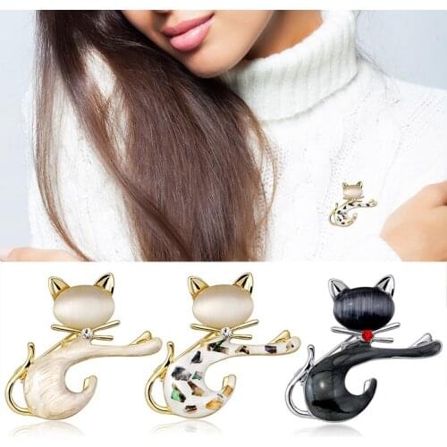 Corsage Brooch Pin Alloy Cat Shape Jewelry Decoration Accessories For Coat Dress Scarf TT@88