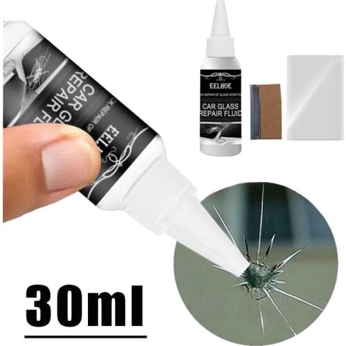 30ml Auto Car Windshield Curing Glue Car Window Cracked Repair Tool DIY Curing Glue Auto Glass Scratch Crack Restore Kit