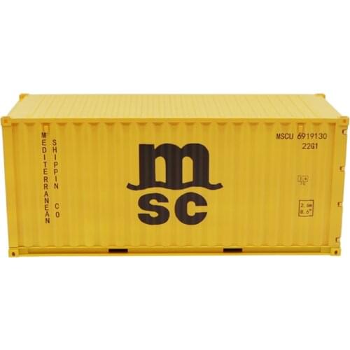 Collectible Toy Model Gift 1:20 Scale Mediterranean MSC 20 GP Truck,Shipping Container Model For Business Gift, Decoration