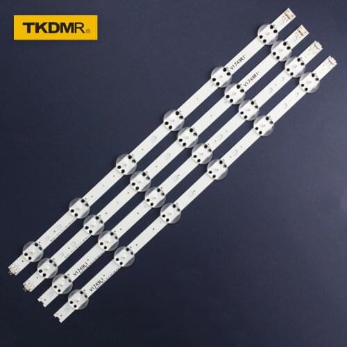 TKDMR Novo Kit 4 PCS tira CONDUZIDA Para LG 49UV340C 49UJ6565 49UJ670V V17 49 R1 L1 ART3 2862 2863 6916L-2862A 6916L-2863A