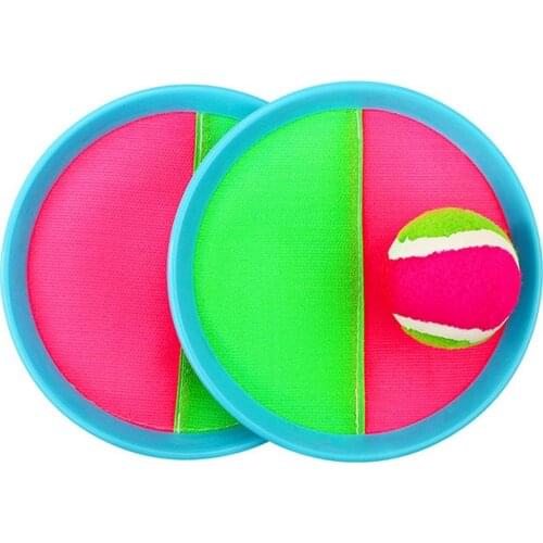 Outdoor Catch Ball Set - Self Stick Toss And Catch Sports Family Game With 2 Paddles And Magic Ball For Ages 3 And Up