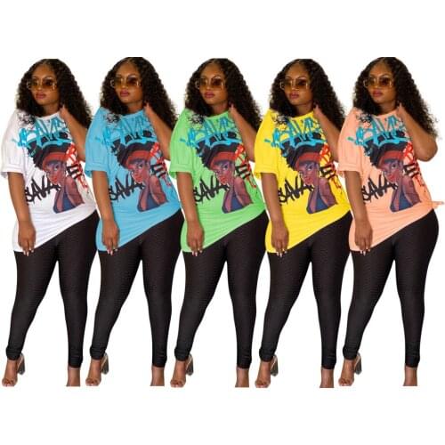 New African women Dashiki summer Long and loose T-shirt with fashionable print size S - XXL