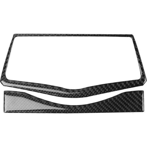 Fit for Nissan Z34 370Z 2019 to Carbon fiber multimedia navigation button frame display decoration accessories