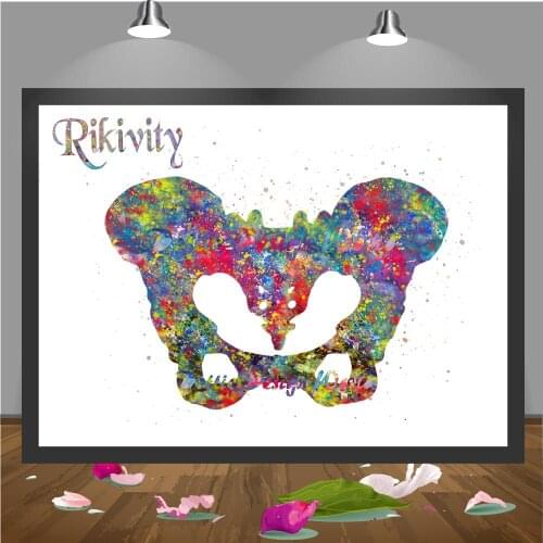 Rikivity Human Anatomy Poster Prints Canvas Painting Medical Pelvis Bone Hip Wall Art Pictures Doctor Clinic Wedding Decoration