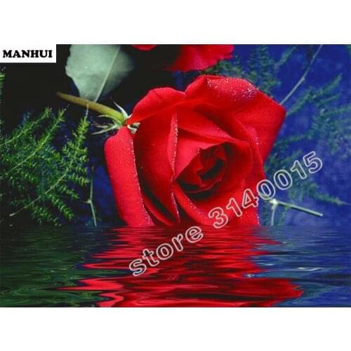 Handmade needlework diy diamond painting kit diamond embroidery full rhinestone Roses Flower cross stitch diamond paintingBEC042
