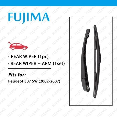 Rear Wiper Blade and Arm for Peugeot 307 SW (2002-2007) Back Window Windscreen Rear Wiper Arm 307 Estate