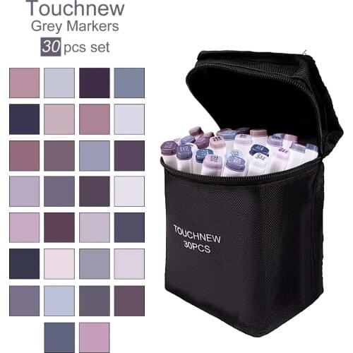 Touchnew Alcohol Markers Pen 30 Color Grayscale Markers Sketch Markers Artist Alcohol Dual Pens Markers With Alcohol Base Manga