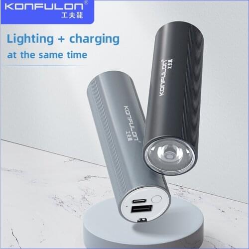 Flashlight 2 In1 Powerbank Rechargeable Flashlight 5000mah Power Bank cargador portá Pocket Flashlight For Outdoor For iphone 12