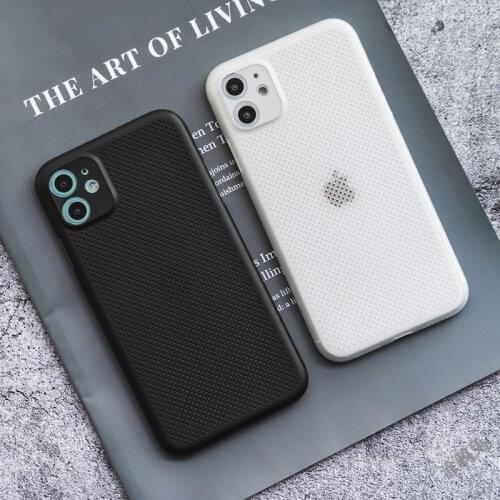 Heat Dissipation Breathable Cooling Case For iPhone 11 Pro Max Hollow hole Cover Ultrathin PP 0.4mm Super Thin Ultra Thin