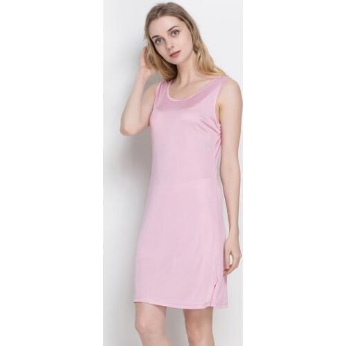 2019 New Women Slips 100% REAL SILK Full slips Under dress Anti emptied Intimates Everyday slip dress Nude Black White New