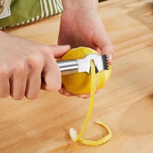 1pcs Lemon Zester Citrus Grater Steel Lime Accessories Zest Fruit Kitchen Peeler Tool Fruits Vegetable Durable Pe O2S8