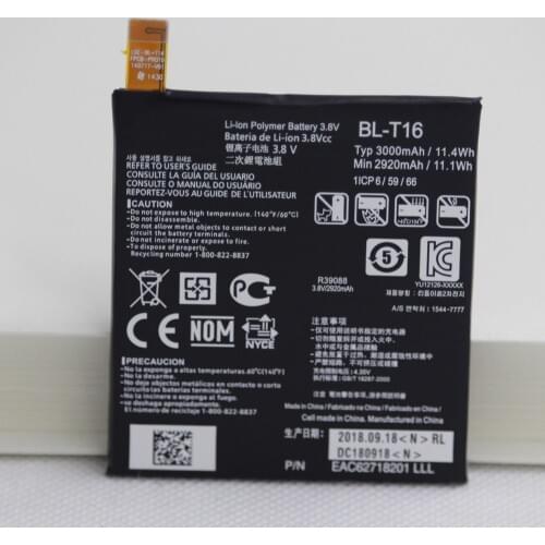 10pcs/lot 3000mAh Cellphone Battery BL-T16 For LG G Flex 2 H950 H955 H959 LS996 US995 BL-T16 Mobile phone replacement battery