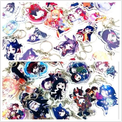 100pc Mixed styles Anime keychains Hundreds keychains Modaozhushi Hetalia Pendants Doubleside Print Kerying
