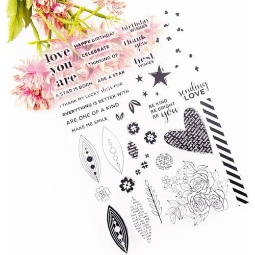 15*21CM Hot sale Love Clear Stamps / Silicone Seals Roller Stamp for DIY scrapbooking photo album/Card Making