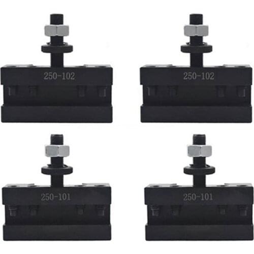 2Pcs 250-101&2Pcs 250-102 Turning and Facing Holder Quick Change Tool Post and Tool Holder
