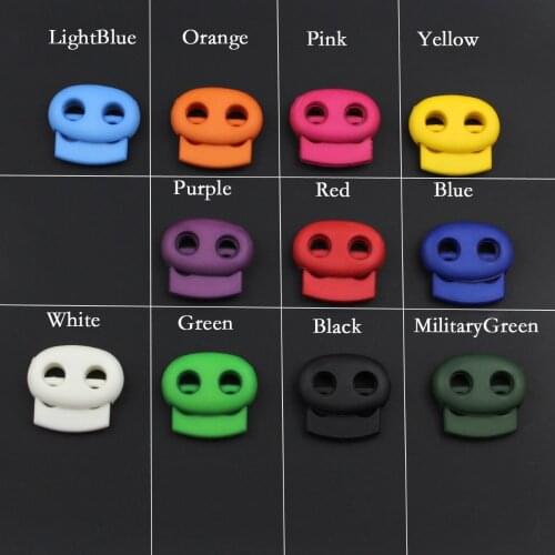 10pcs/pack Mixed Color Cord Lock Bean Toggle Stopper Plastic White Size:20mm*23mm*7mm toggle clip #A030