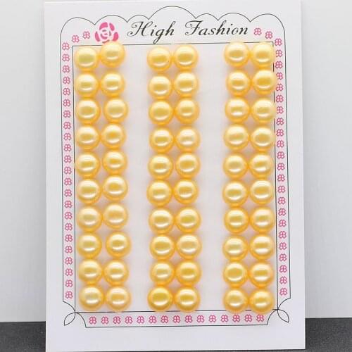 2021 white/pink /purple/yellow /black loose button pearls 2mm-15mm half hole zhuji Factory wholesale bread freshwater pealrs