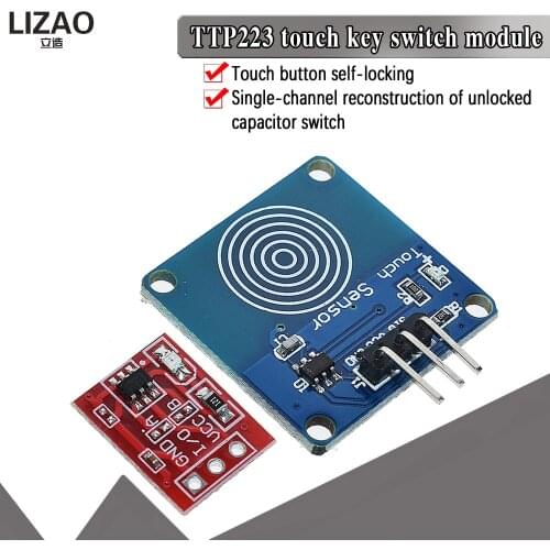 5Pcs TTP223 Touch Key Switch Module Touching Button Self-Locking/No-Locking Capacitive Switches Single Channel Reconstruction