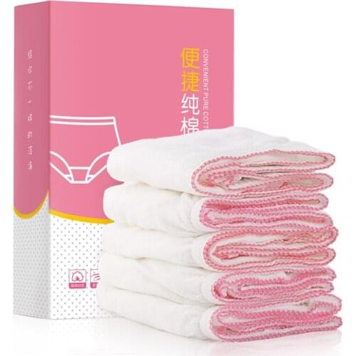 5 pieces in a box Of Disposable Underwear Processing Portable Disposable Underwear Wholesale Cotton Postpartum Underwear