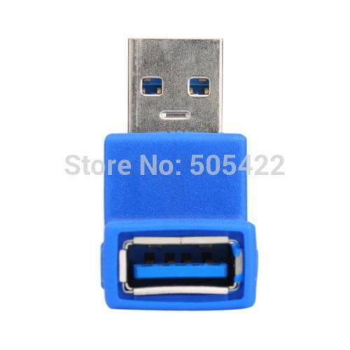 500pcs/lot Right Angle USB 3.0 Type A Male to Female Plug Adapter Connector Converter High Quality