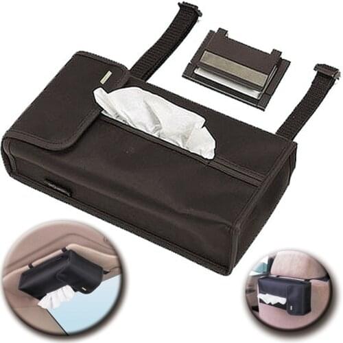 Car Tissue Box Holder auto accessories Sun Visor Rear Seat armrest Multipurpose Paper Napkin Storage Cover in the car styling