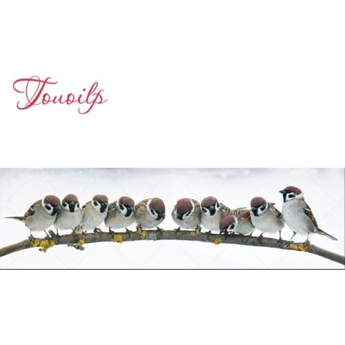 TOUOILP DIY Animal bird sparrow Diamond Embroidery,square&Round Diamond Full rhinestone Diamond painting cross stitch