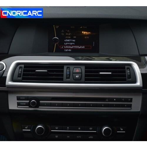 Chrome Car Console Air Conditioner Vents Decorative Cover Trim For BMW 5 Series F10 2011-2017 Interior Air Outlet Frame Stickers