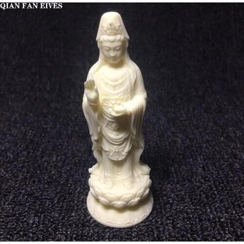 Chinese Buddhist Guanyin Statuette Natural material hand-carved art crafts Home Decoration Feng Shui Guanyin Bodhisattva